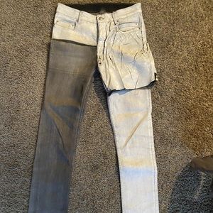 Rick OwensWaxed White & black Paneled ‘Tyrone’ Jeans